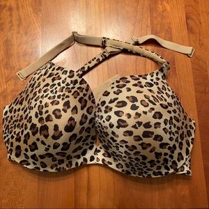 Cacique Leopard Print Plunge Bra
